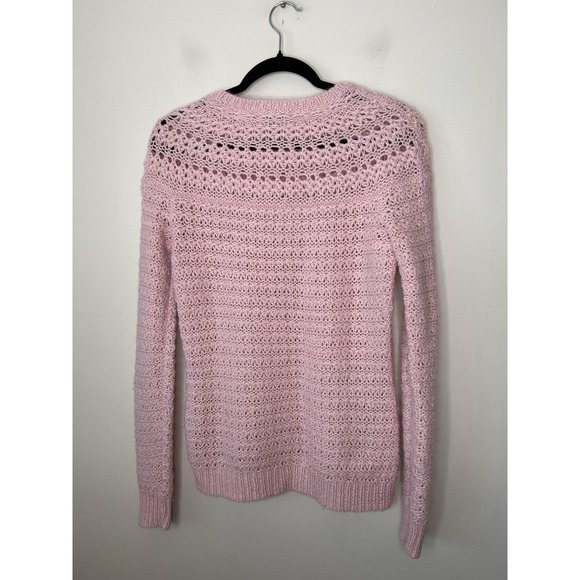Lauren Ralph Lauren Sweater Womens Pink Alpaca Blend Chunky Knit Size Medium - Picture 4 of 8